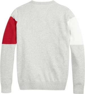 Colorblock archive sweater P01 grey heater