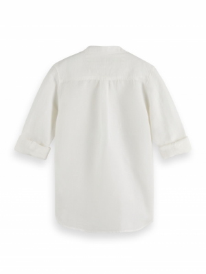 Linen long sleeve shirt 0006 white