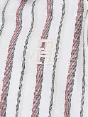 Split global stripe shirt 0FA white base/
