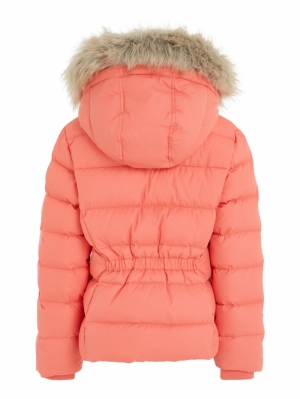 Essential down fur hood jacket XKI santa fe su