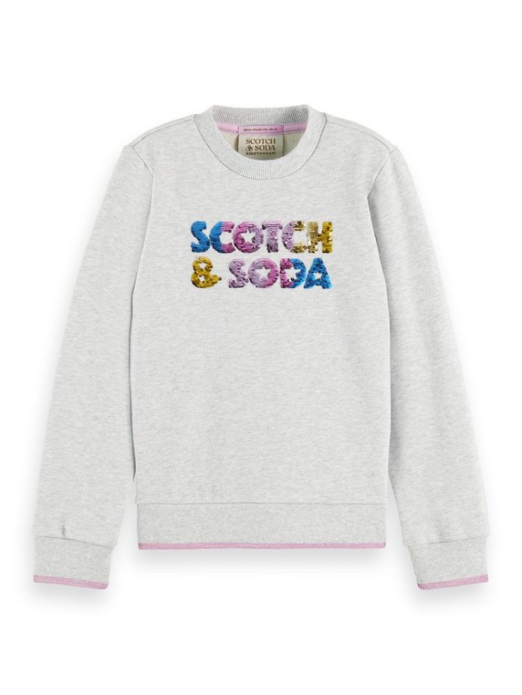 Regular-fit sequin sweatshirt 0606 grey melan