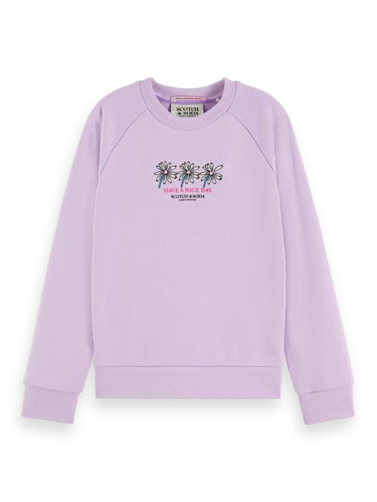 Regular-fit subtle sweatshirt 0503 lavender