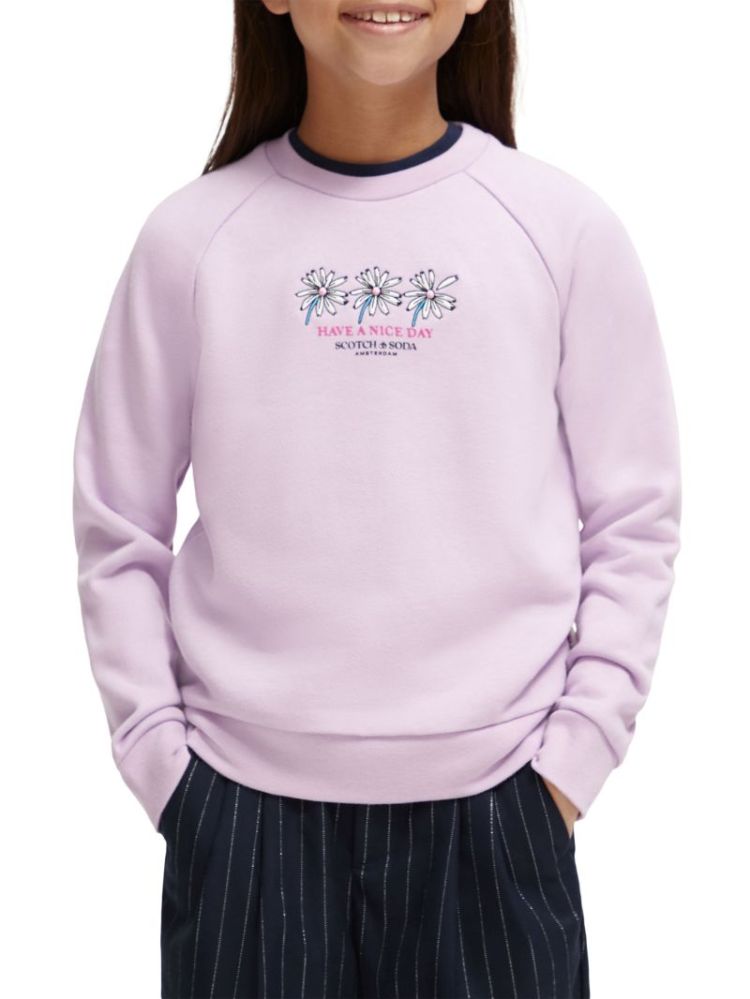 Regular-fit subtle sweatshirt 0503 lavender