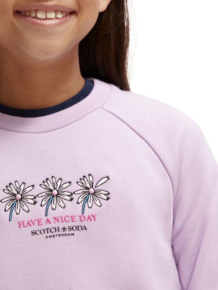 Regular-fit subtle sweatshirt 0503 lavender