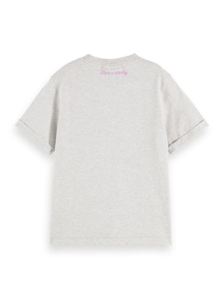 Relaxed-fit artwork T-shirt 0606 grey melan