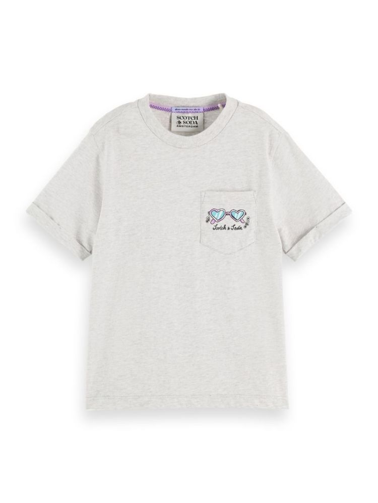 Relaxed-fit artwork T-shirt 0606 grey melan