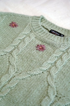 Flo girls knitted sweater 320 pistache