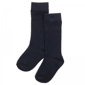 Knee socks ribbed dark blue