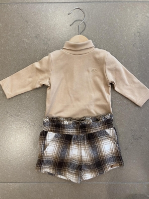 Shorty nathalie  offwhite taupe