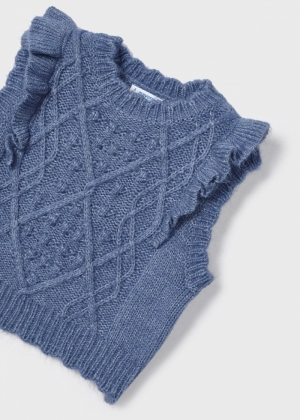 Knitting vest 023 blue