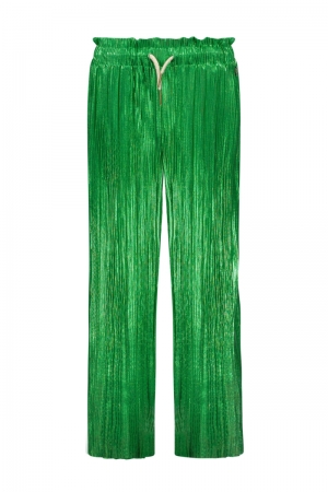 Flo girls metallic plisse pant 301 green metal