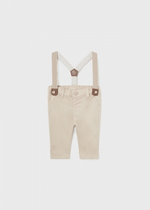 Long trousers with suspenders 027 malta beige