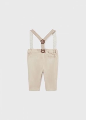 Long trousers with suspenders 027 malta beige