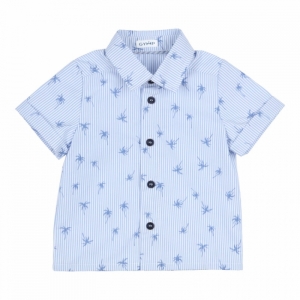 Shirt Bali blue - white