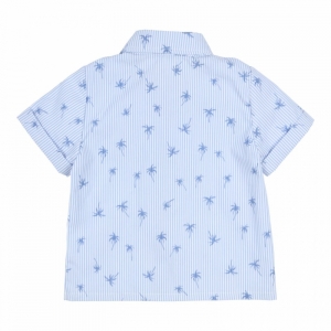 Shirt Bali blue - white