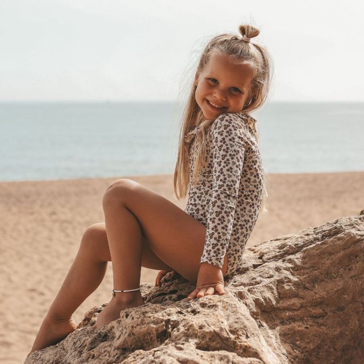 Sparkly Flower | Bodysuit Bombay Brown