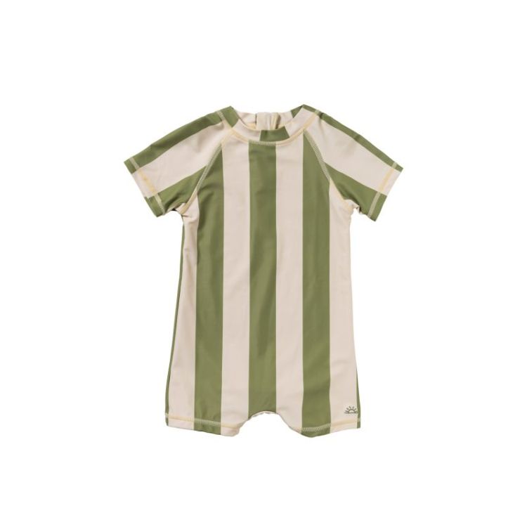 Wide Stripe | Shortsleeve Swim Iguana